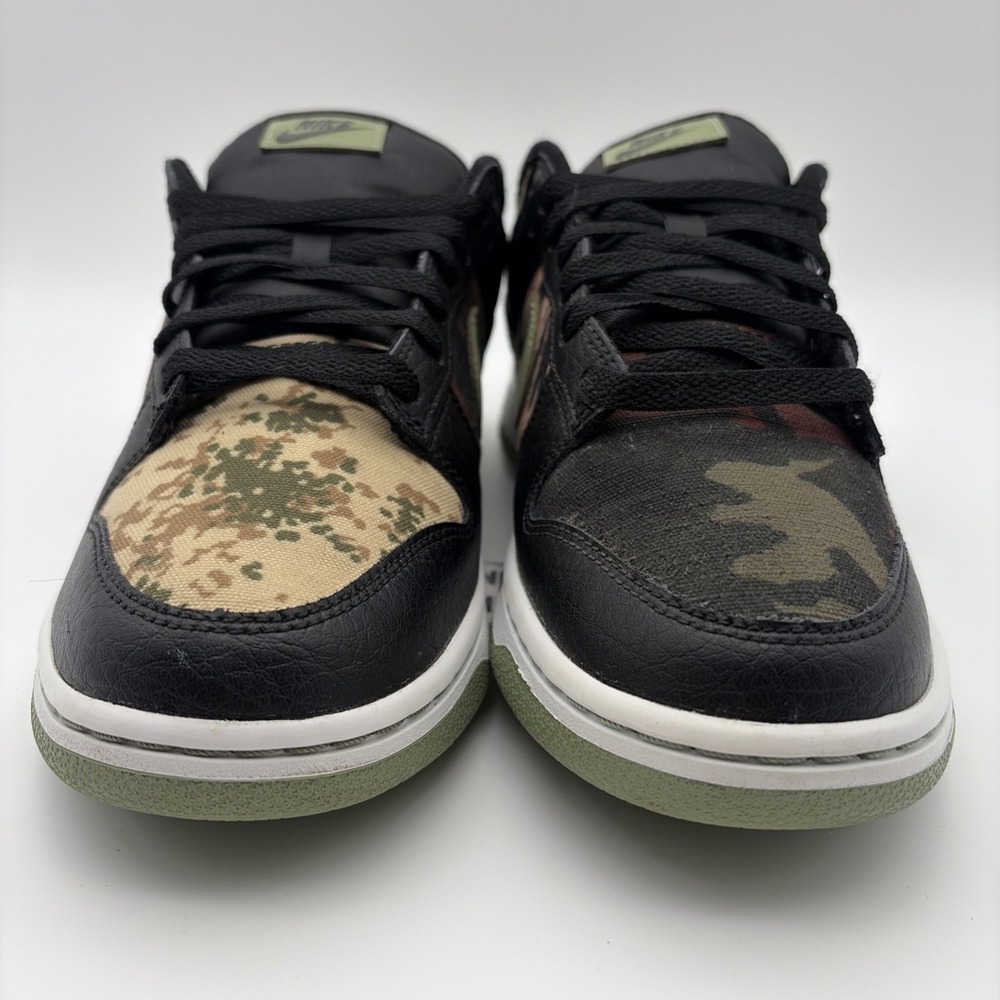 Size 9.5 - Nike Dunk SE Low Black Multi-Camo (DH0957-001) - Picture 5 of 8
